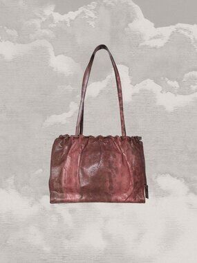 GUCCI Tom Ford Era Karung Exotic Skins pink gunmetal bag clutch 1999 Y2K